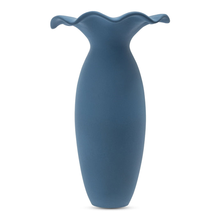 Ruffle - 16" Decorative Vessel - Light Blue