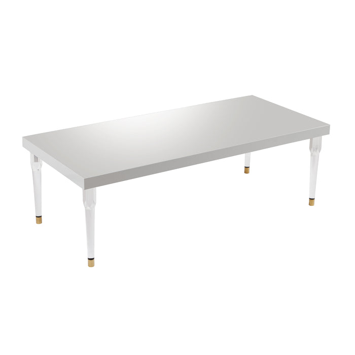 Tabby - Glossy Lacquer Dining Table - Light Gray