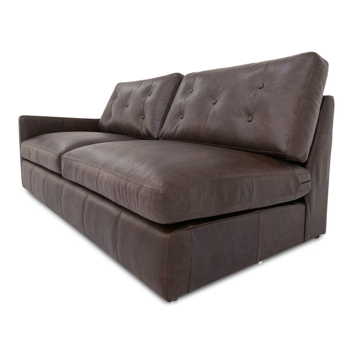 Thurlow - Left Arm Facing Sofa Leather - Espresso Brown