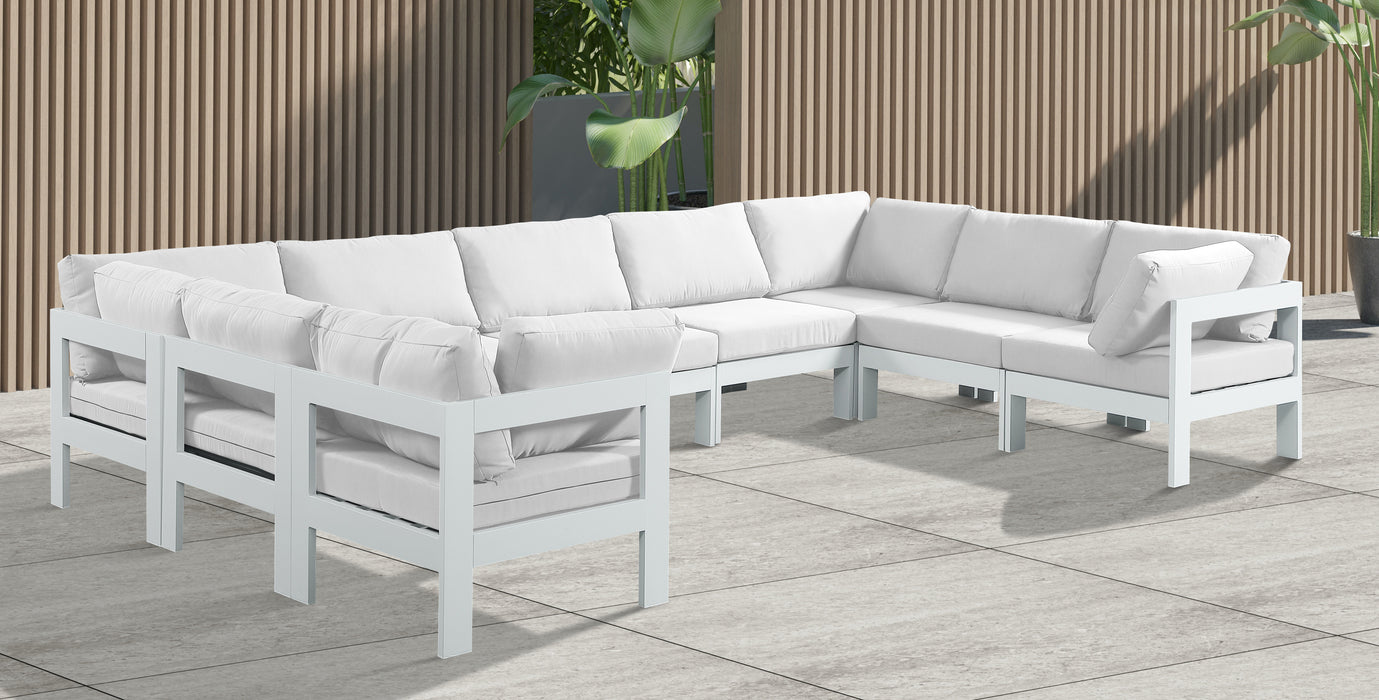 Nizuc - Outdoor Patio Modular Sectional 9 Piece - White