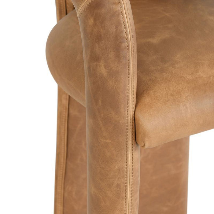 Archie - Distressed Leather Counter Stool