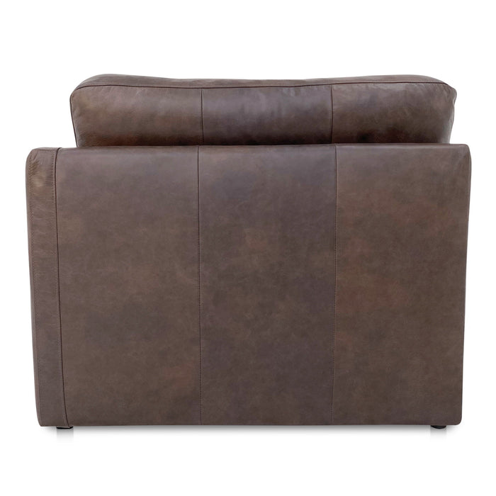 Thurlow - Right Arm Facing Chair Leather - Espresso Brown