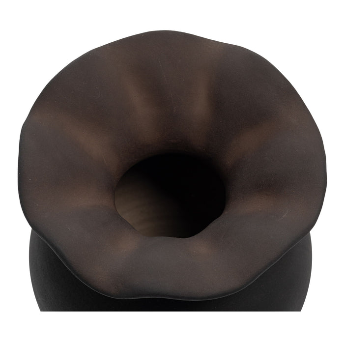 Ruffle - 12" Descorative Vessel - Black