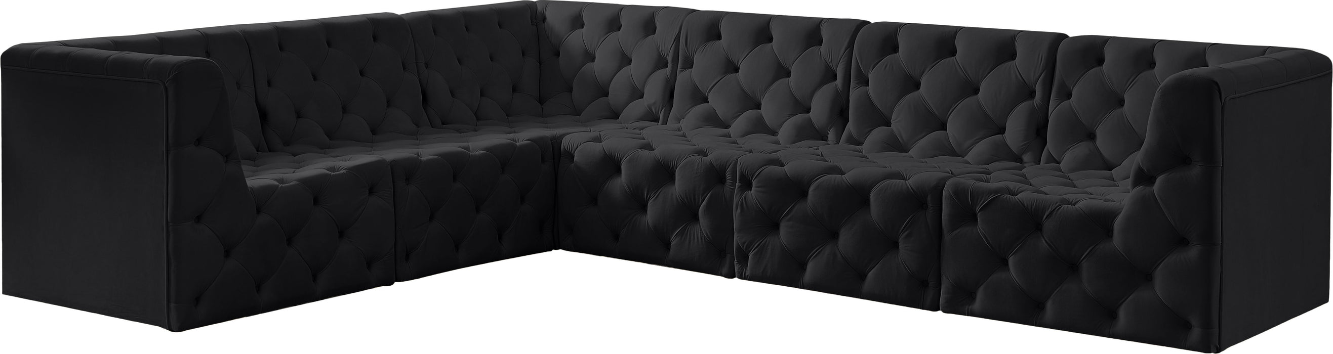 Tuft - Modular Sectional 6 Piece - Black - Fabric