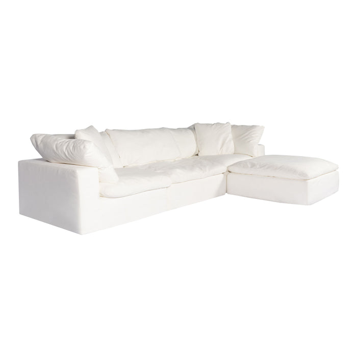 Clay - Lounge Modular Sectional Livesmart Fabric - Cream