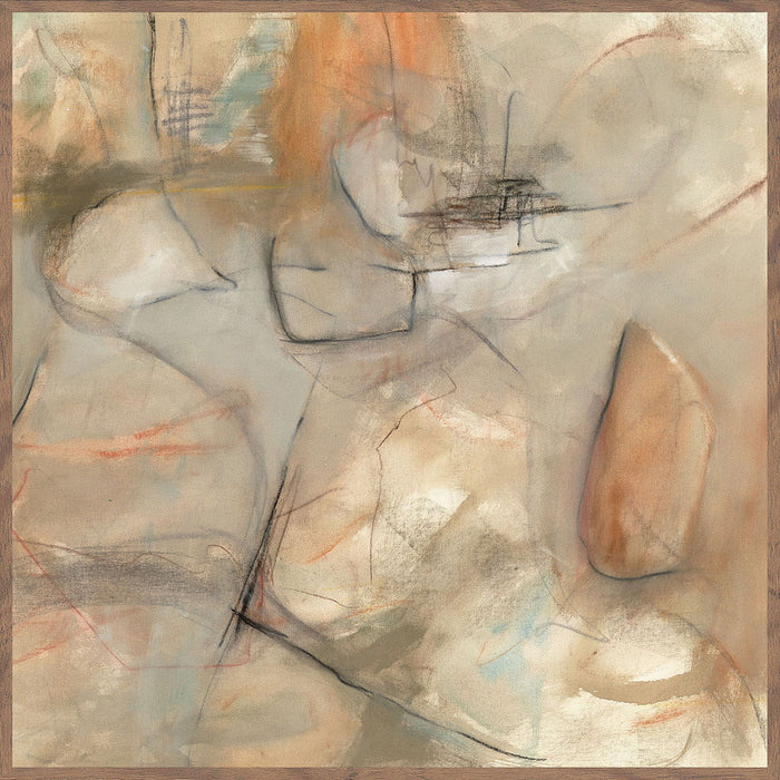 Ochre I - Painting 48' x 48' By Buddy Whitlock - Walnut