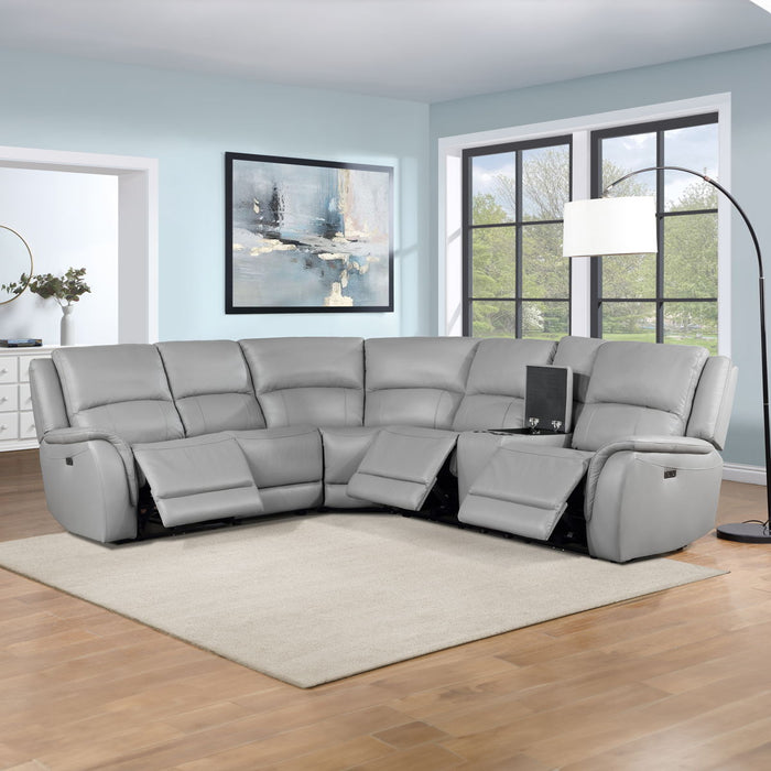 Alexandria - Leather Power Sectional