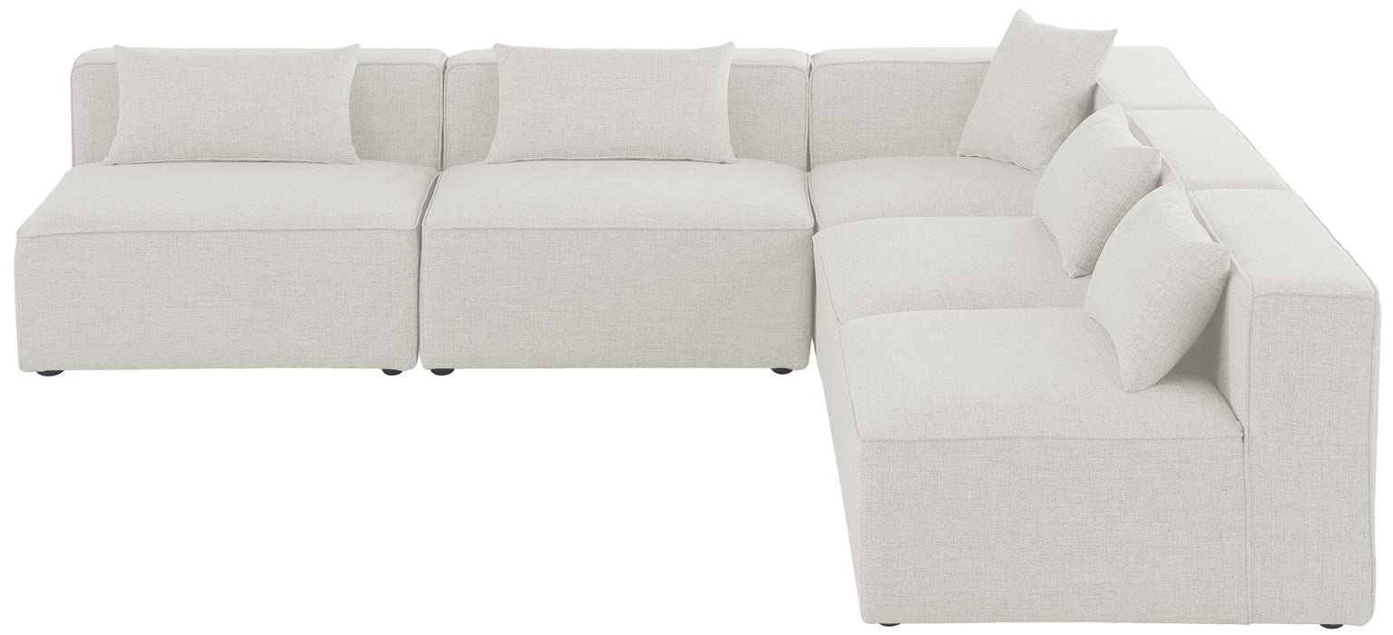 Cube - Modular Sectional 5 Piece - Cream - Modern & Contemporary