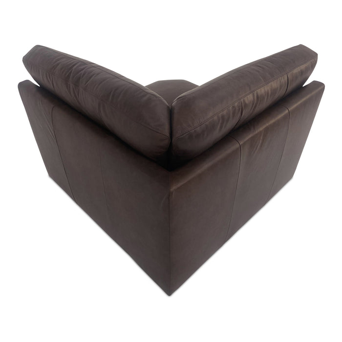 Thurlow - Corner Chair Leather - Espresso Brown