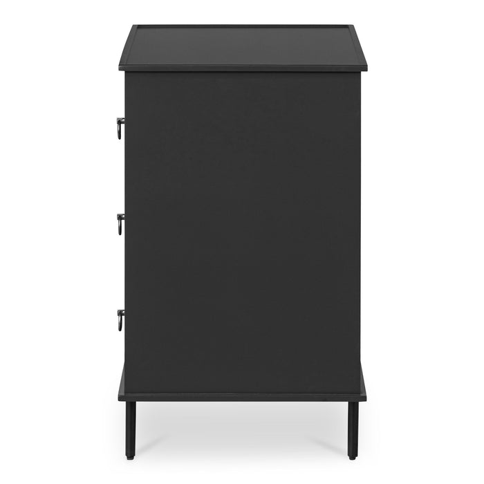 Reagan - 3 Drawer Nightstand - Black