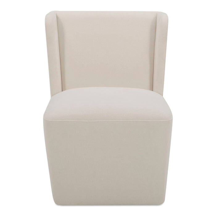 Cormac - Rolling Dining Chair Performance Fabric - Capri Ivory