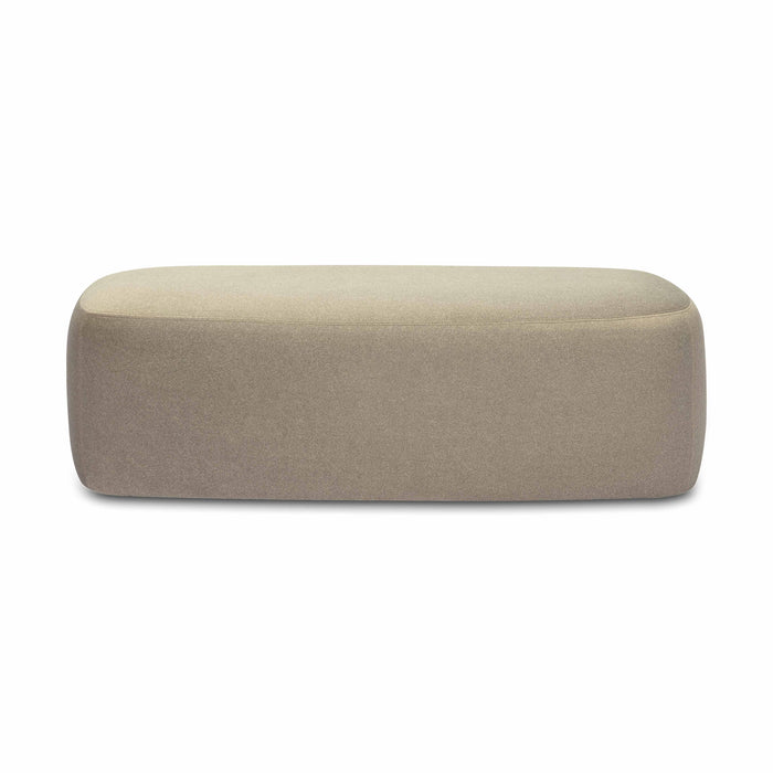 Graceland - Faux Mohair Bench - Taupe