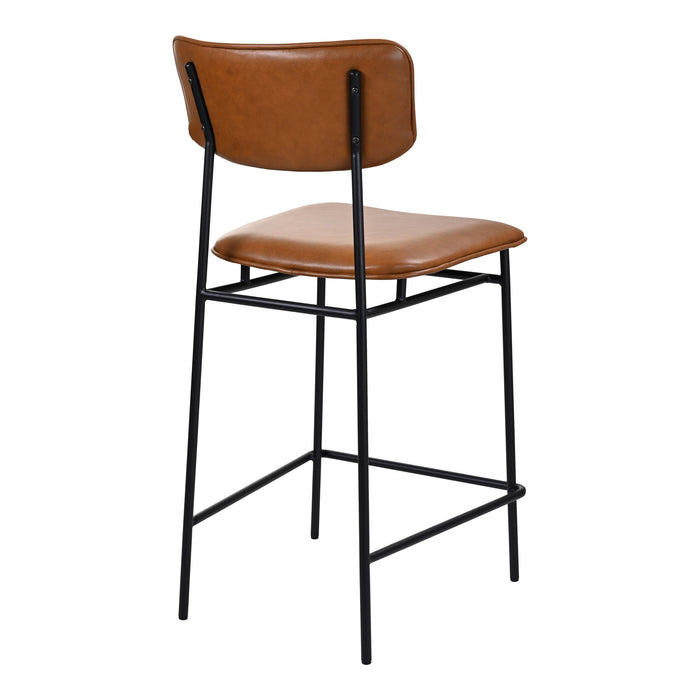 Sailor - Counter Stool - Dark Brown - Leather