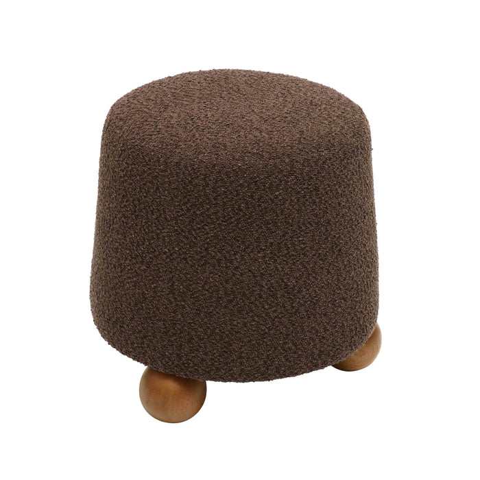 Jaine - Boucle Stool - Chocolate Brown