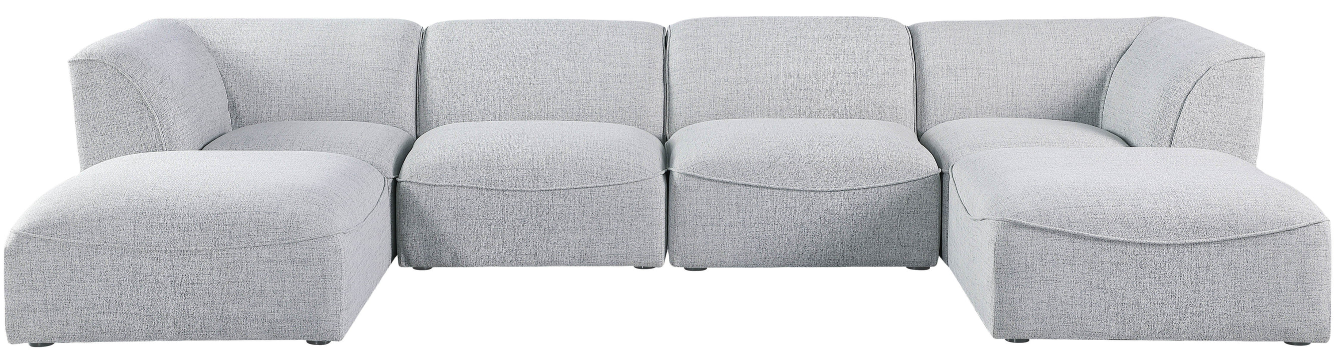 Miramar - Modular Sectional 6 Piece - Gray - Fabric