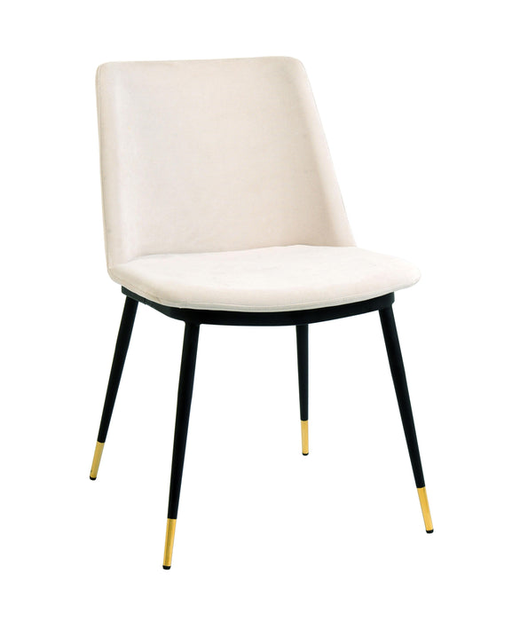 Evora - Velvet Chair With Gold Legs (Set of 2)