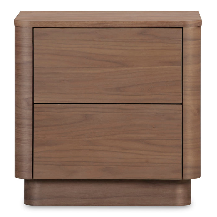 Round - Off Tall Nightstand - Dark Brown