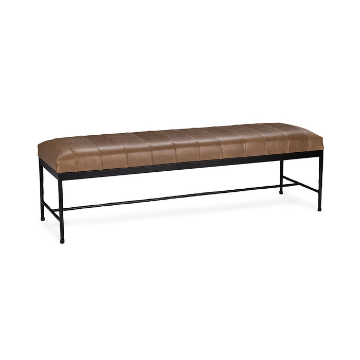 Madeleine - Leather Bench - Taupe