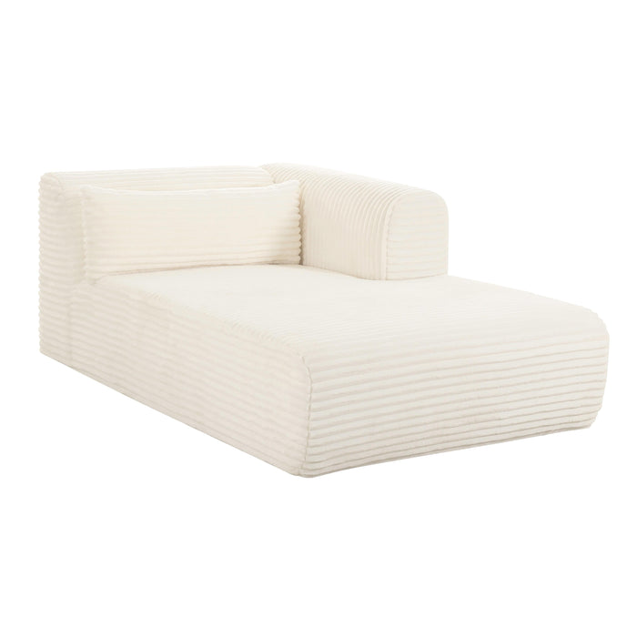 Tarra - Fluffy Oversized Corduroy Modular Chaise