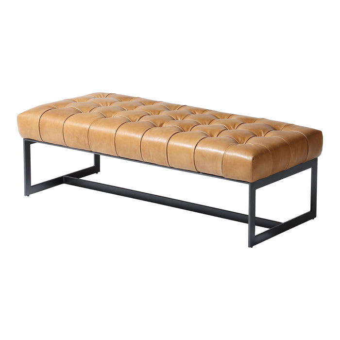 Wyatt - Leather Bench - Beige