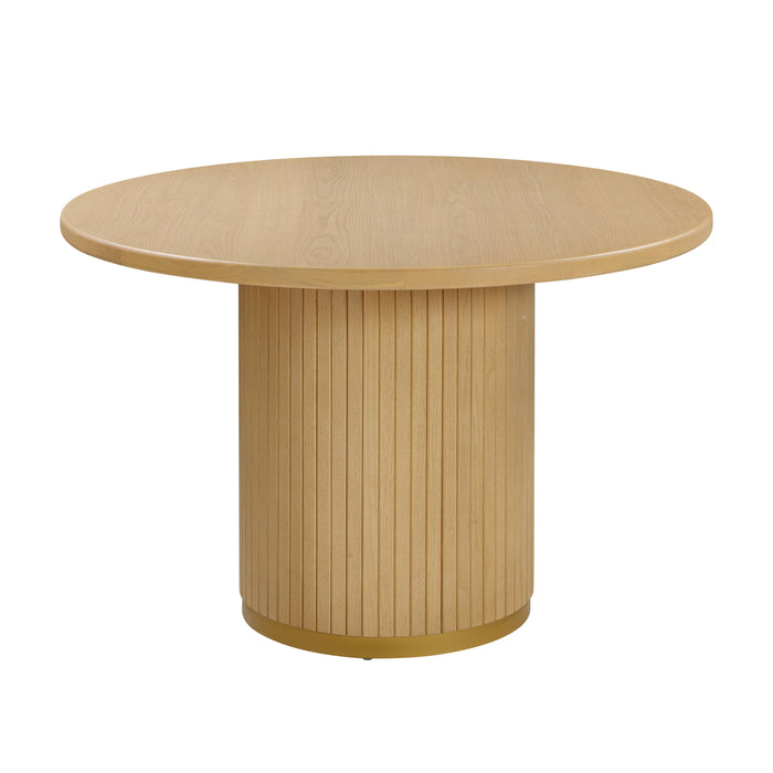 Chelsea - Ash Wood Round Dining Table - Beige