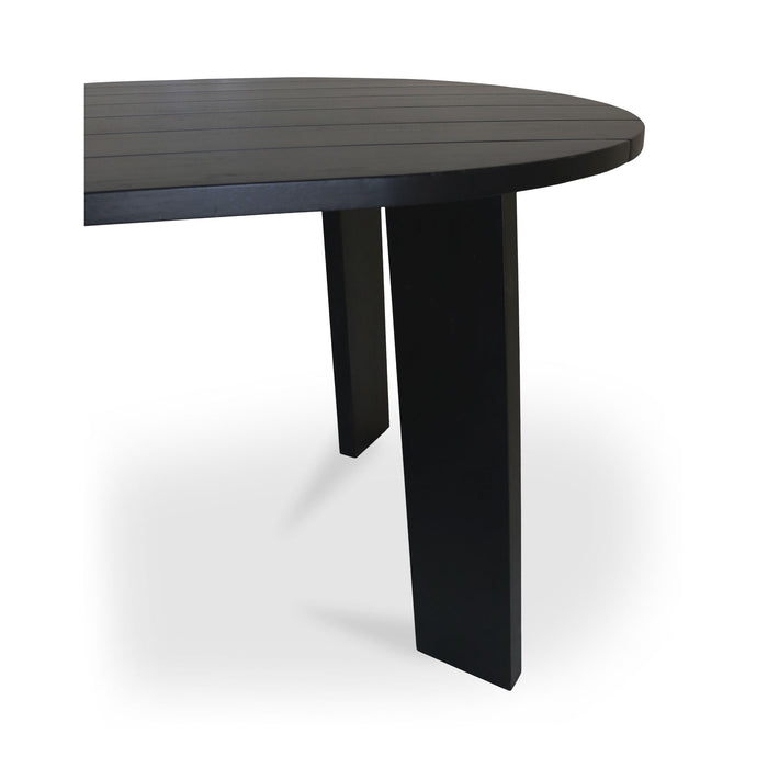 Delta - Oval Outdoor Dining Table - Black