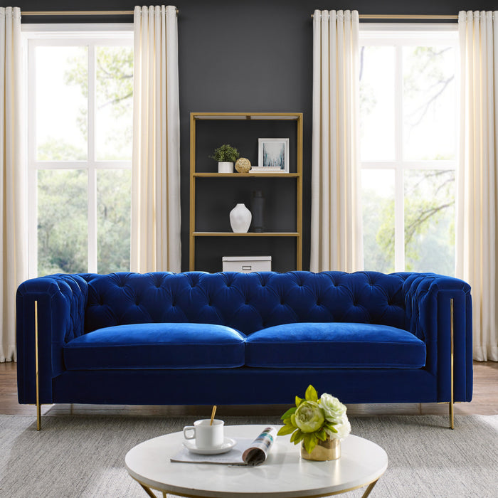 Charlene - Velvet Button Tufted Sofa