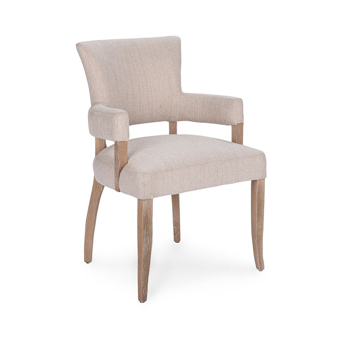 Ronan - Upholstered Dining Arm Chair - Sand Beige