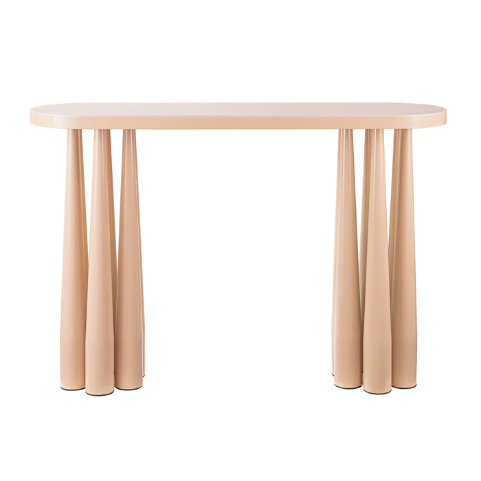 Titan - Glossy Console Table - Peach Rose