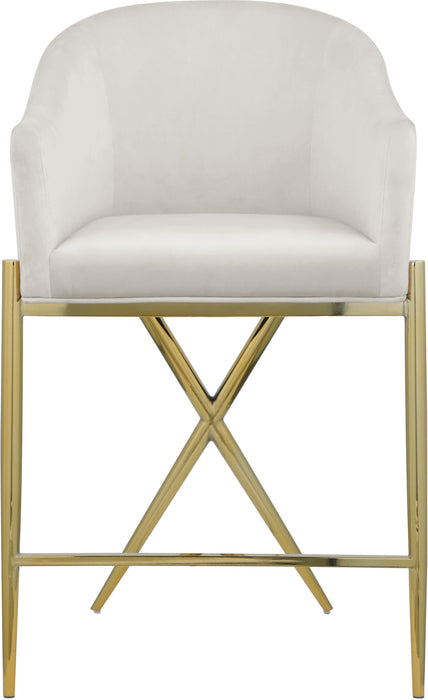 Xavier - Counter Stool with Gold Legs