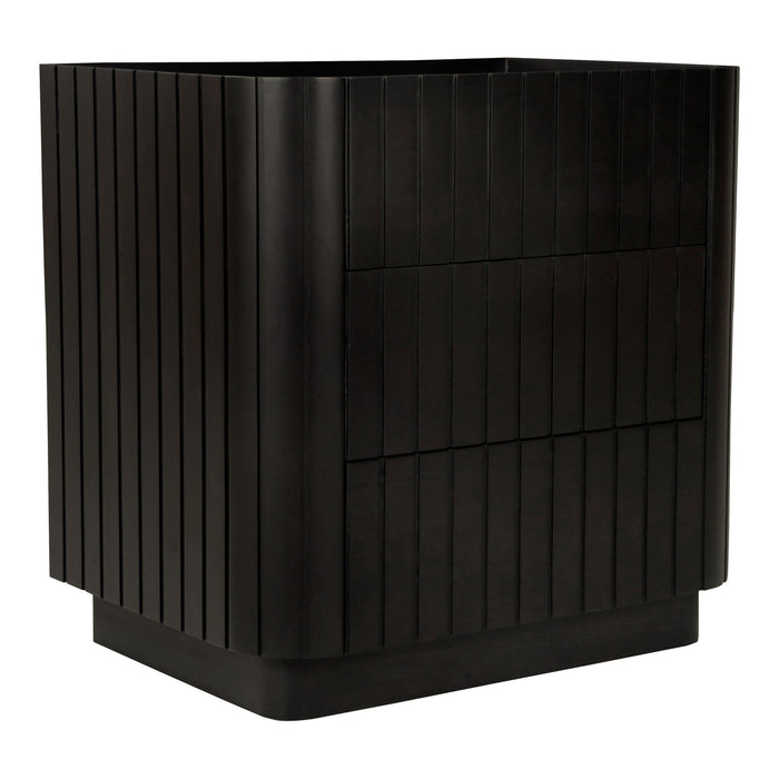 Povera - 3 Drawer Chest - Black