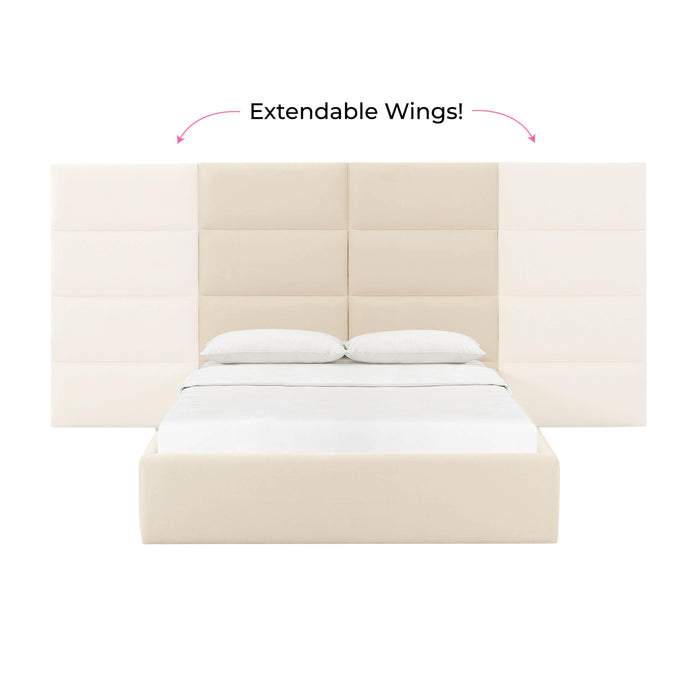 Eliana - Velvet Bed With Wings