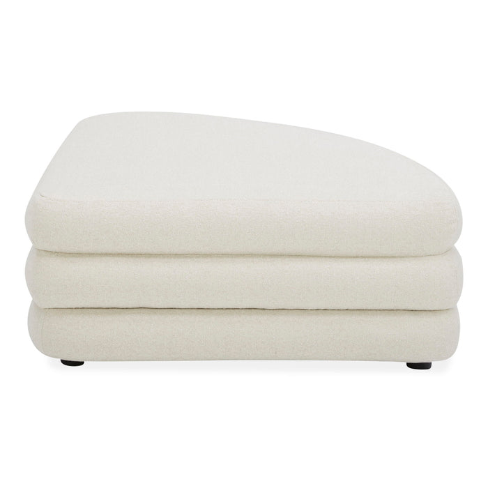 Lowtide - Curved Ottoman - White