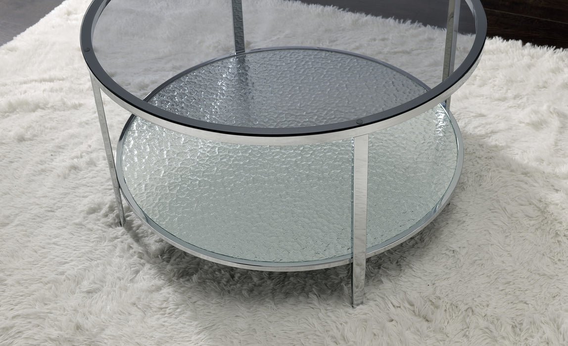 Frostine - Round Coffee Table - Silver