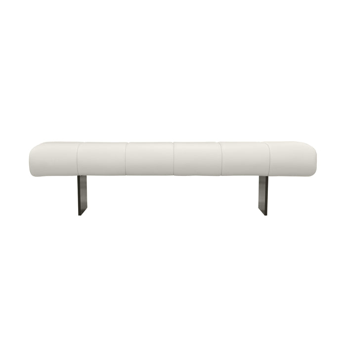 Karol - Vegan Leather Bench - Cream