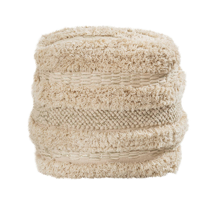 Yorba - Cotton Pouf - Beige