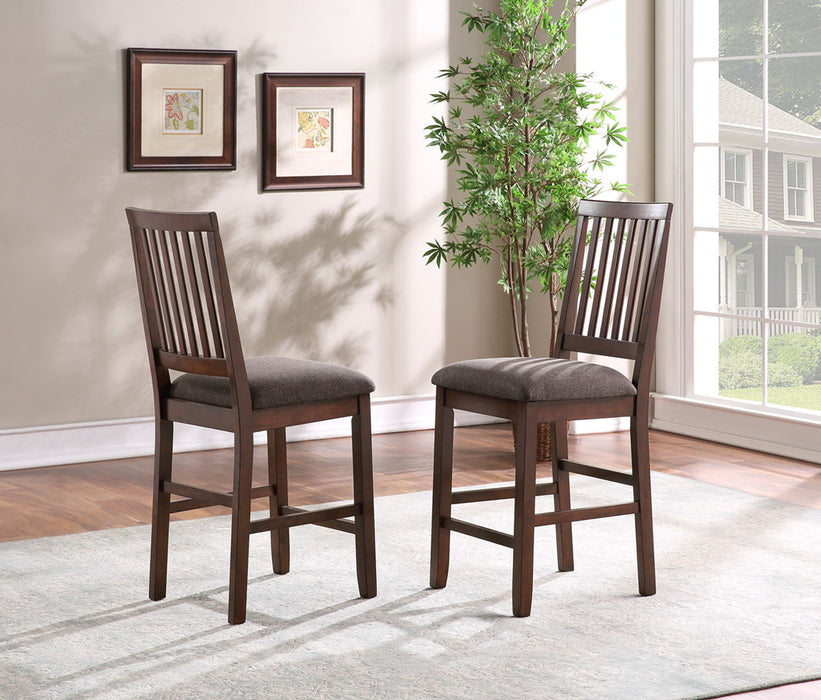 Yorktown - Counter Chair (Set of 2) - Dark Brown