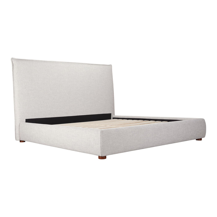 Luzon - King Bed Tall Headboard - Light Gray