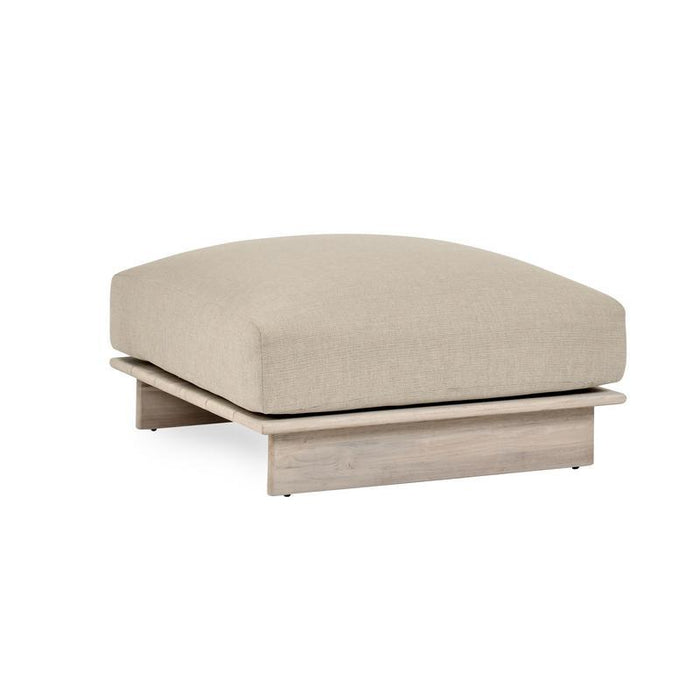 Livia - Teak Outdoor Ottoman - Taupe