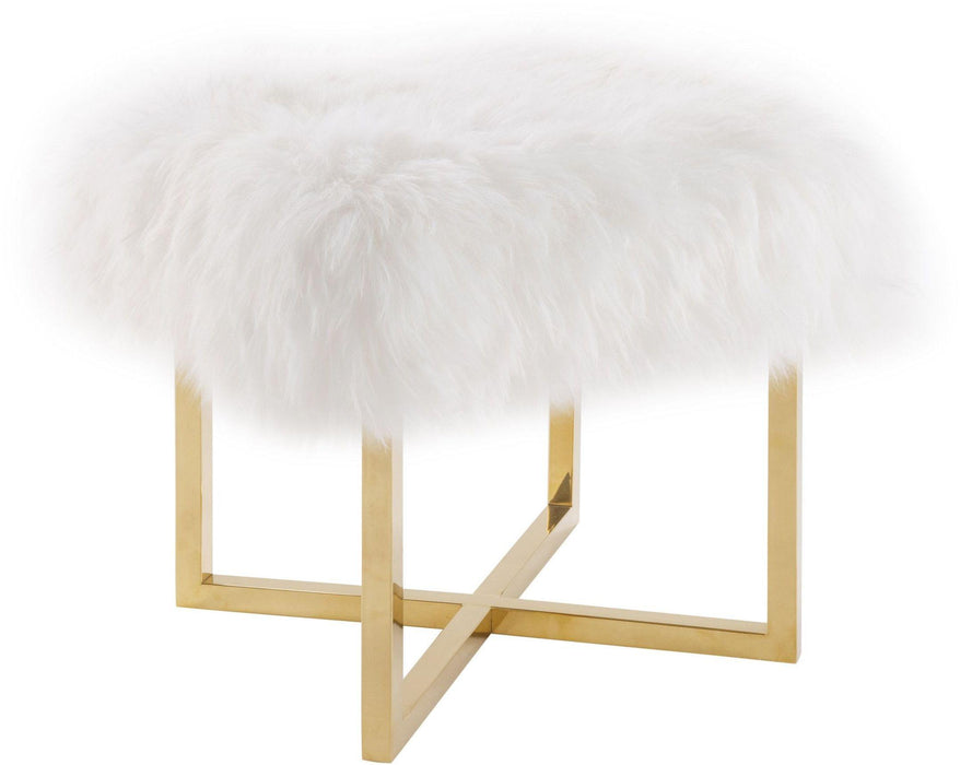 Nomo - Sheepskin Bench - White