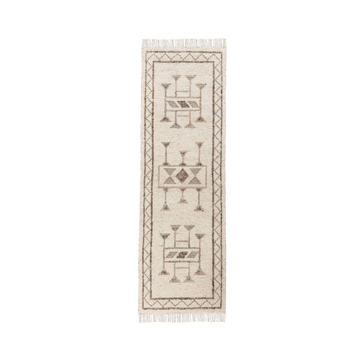 Gazi - 2.6' x 8' Area Rug - Ivory / Brown Multi