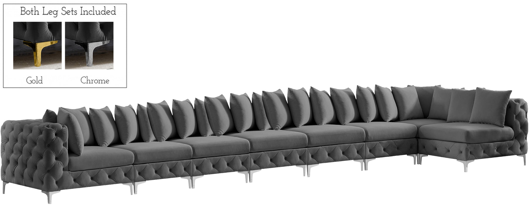 Tremblay - Modular Sectional 8 Piece - Gray - Modern & Contemporary