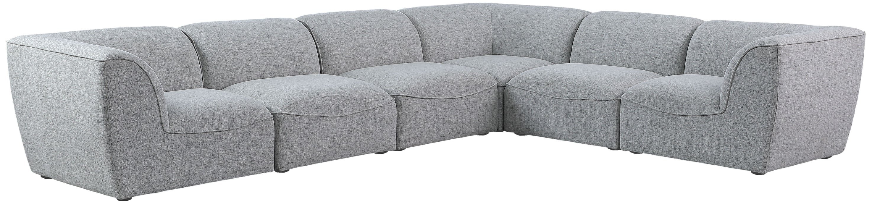 Miramar - Modular Sectional 6 Piece - Gray - Fabric - Modern & Contemporary