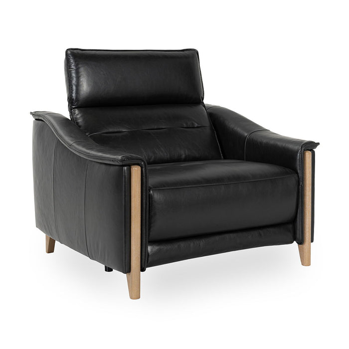 Cullman - Leather Power Recliner Accent Chair - Black