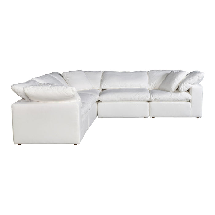 Terra - Condo Classic L Modular Sectional Livesmart Fabric - Cream