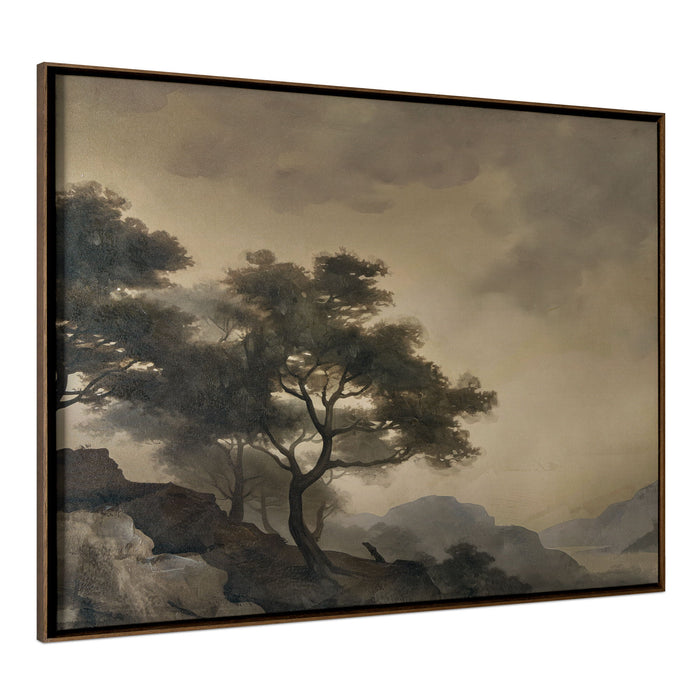 Reverie - Framed Painting - Light Brown