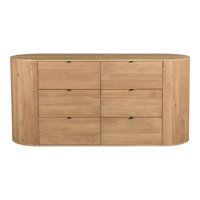 Theo - 6 Drawer Dresser - Light Brown