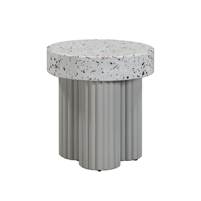 Clover - Indoor / Outdoor Round Side Table - Terrazzo