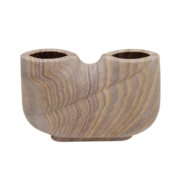 Saava - Rainbow Stone Vase - Natural