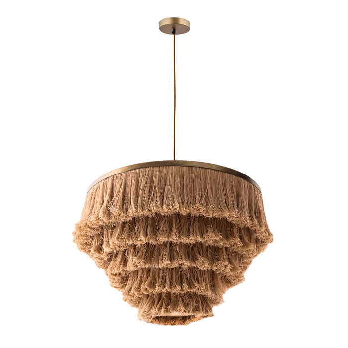 Sarai - Fringe Pendant - Natural